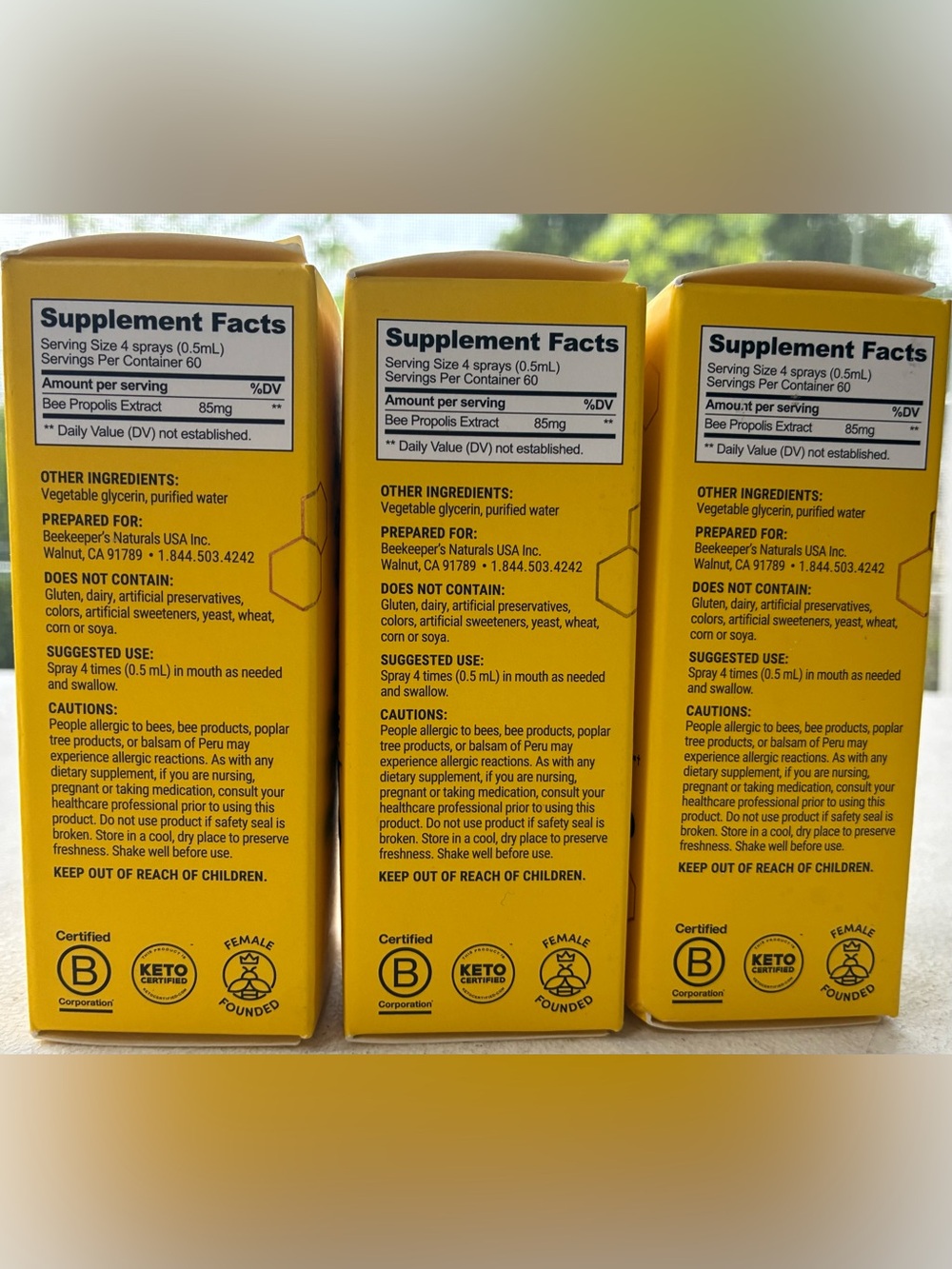 3 Beekeepers Naturals DAILY THROAT SPRAY 1.06oz Propolis Immune Support - Picture 4 of 4